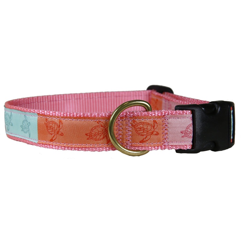 1 Ribbon Dog Collar  Sea Turtles Small