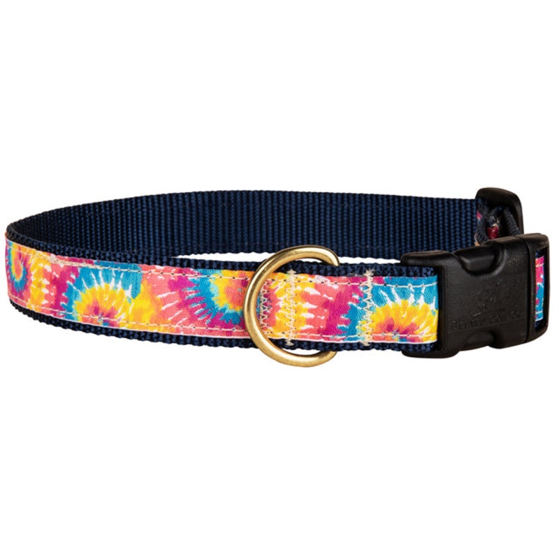 1 Ribbon Dog Collar  Tie Dye Large