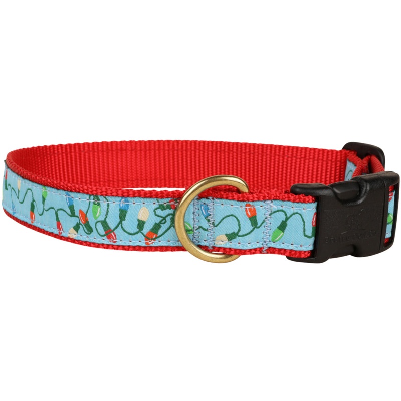 1 Ribbon Dog Collar  Xmas Lights Large