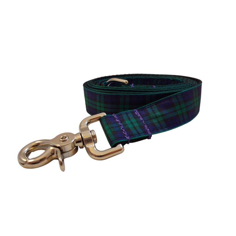 1 x 5ft  Ribbon Dog Leash  Black Watch Tartan