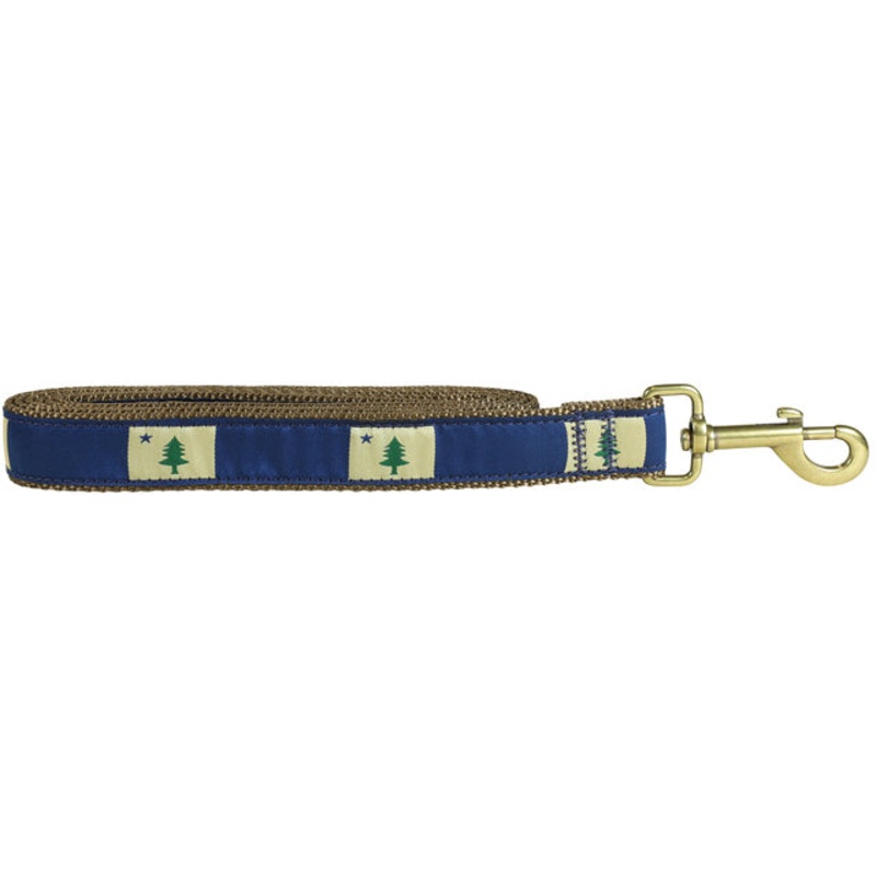 1 x 6ft Ribbon Dog Leash  1820/1901 Maine Flag
