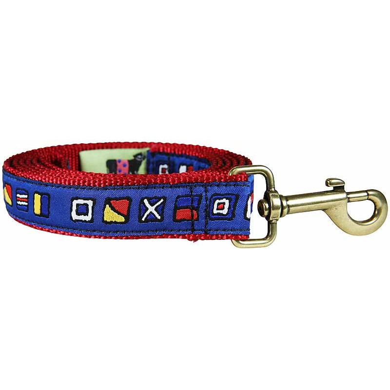1 x 6ft Ribbon Dog Leash  5 o’Clock Nautical Flags