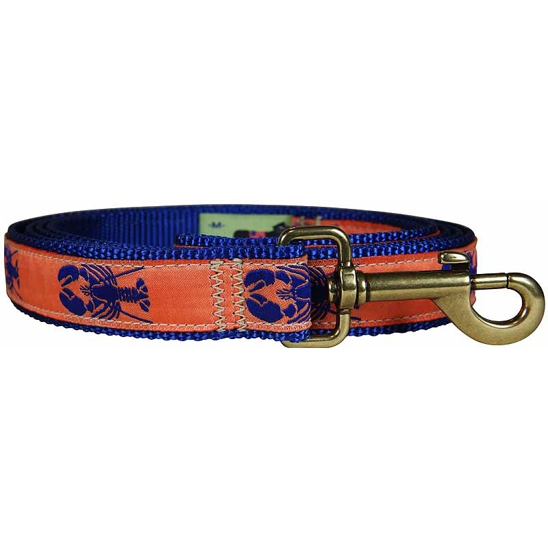 1 x 6ft Ribbon Dog Leash  Lobster, Blue on Mango