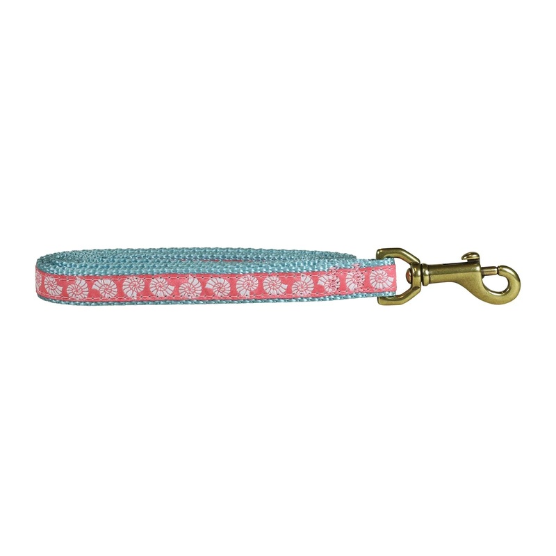 5/8 x 6ft Ribbon Dog Leash  Seashells