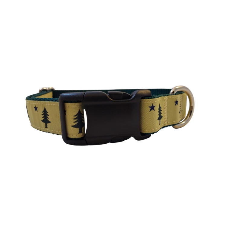 Ribbon Dog Collar  Original Maine Flag Small – 3/4″