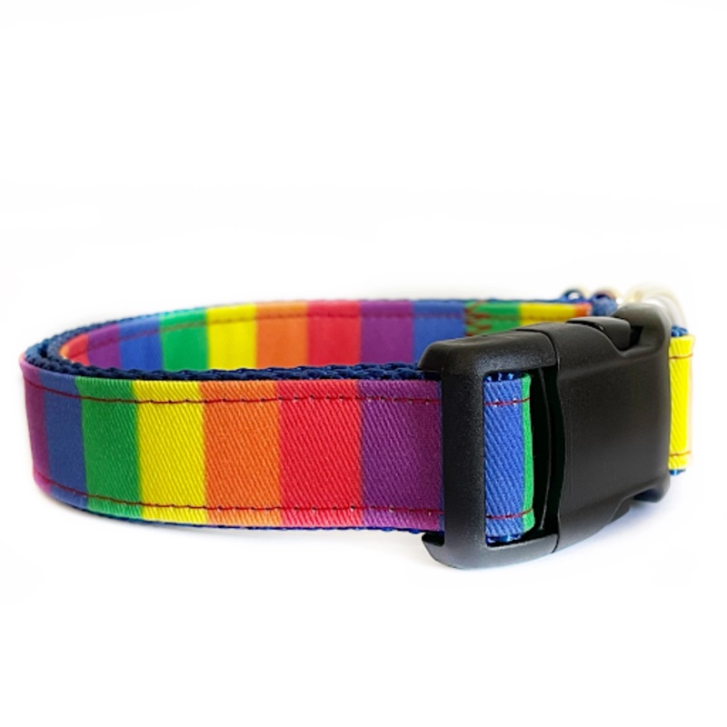 Ribbon Dog Collar  The Pride X-Small – 5/8″