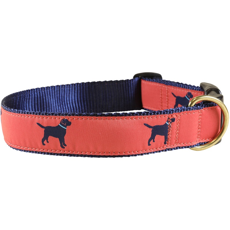 1.25 Ribbon Dog Collar  Labrador Retriever,  Red Medium
