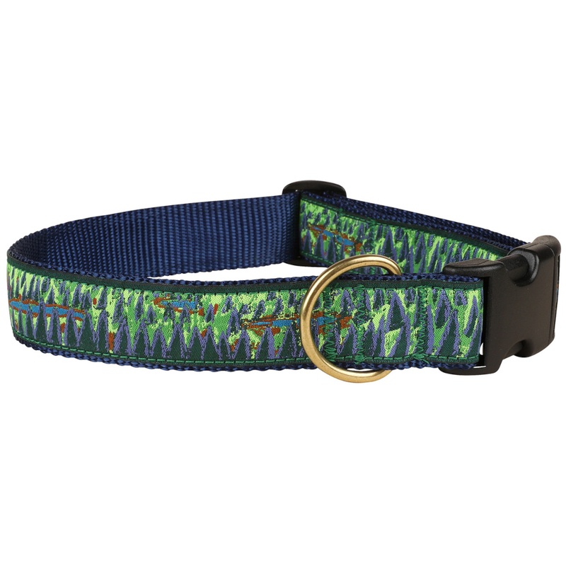 1.25 Ribbon Dog Collar  North Woods Medium