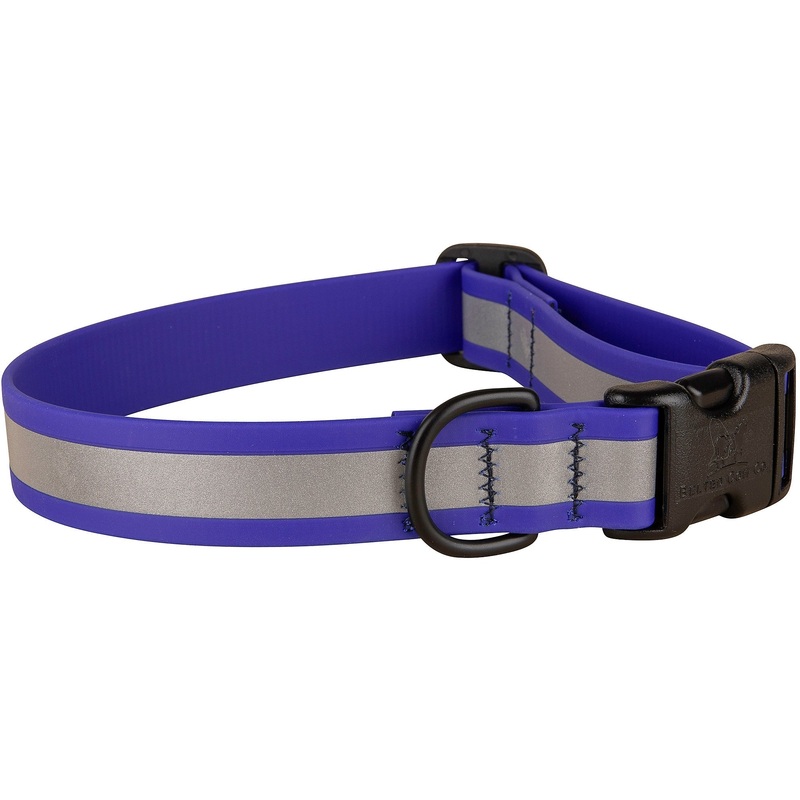 1 Dog Collar  Reflective Mudproof Biothane – SALE Blue Large
