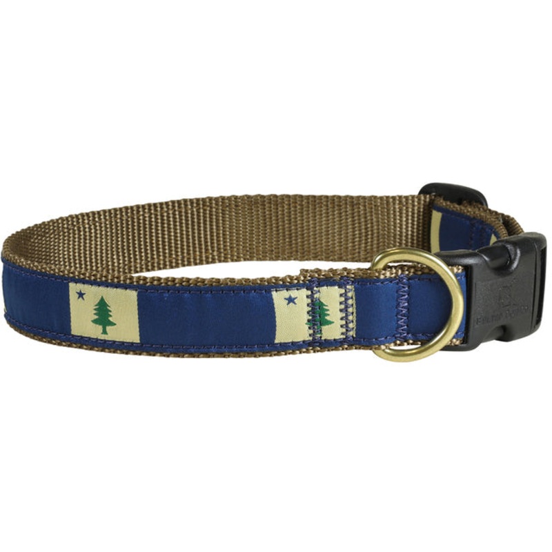 1 Ribbon Dog Collar  1820/1901 Maine Flag Small