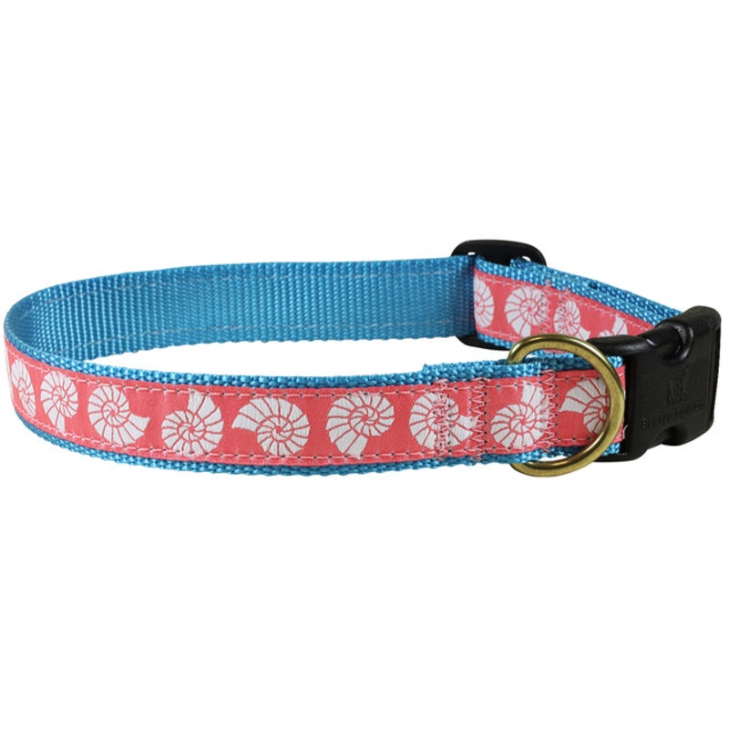 1 Ribbon Dog Collar  Pink Seashells Large