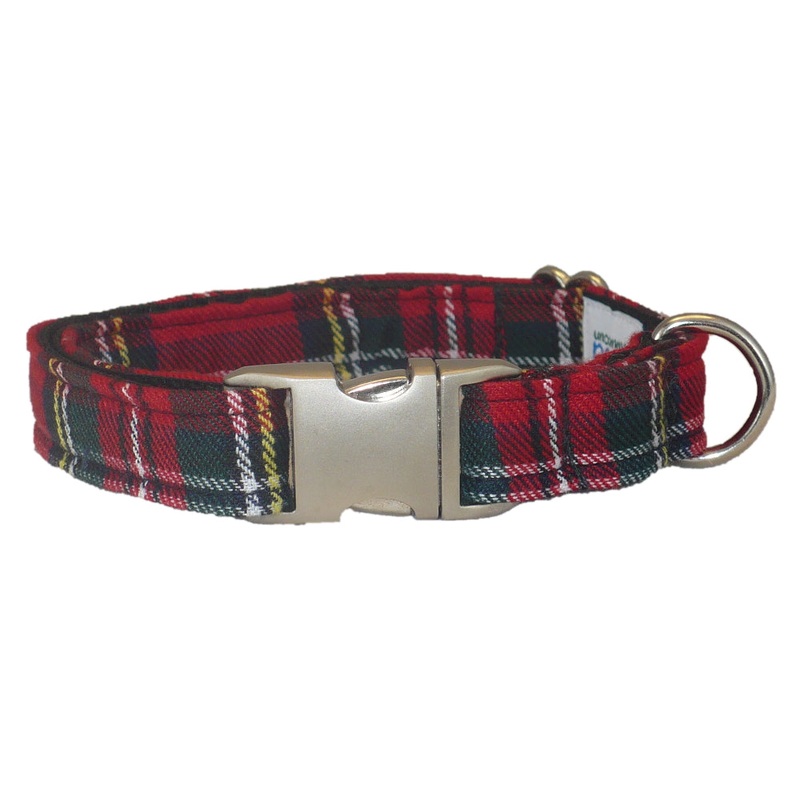 1 Ribbon Dog Collar  Scottish Tartan Large