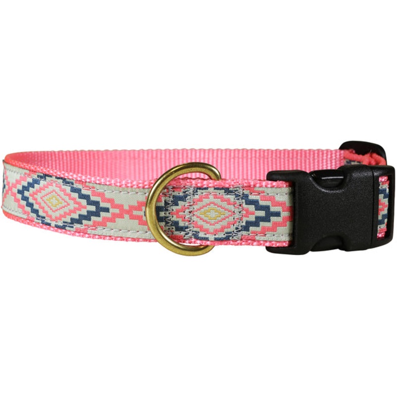 1 Ribbon Dog Collar  Southwest,  Green Small