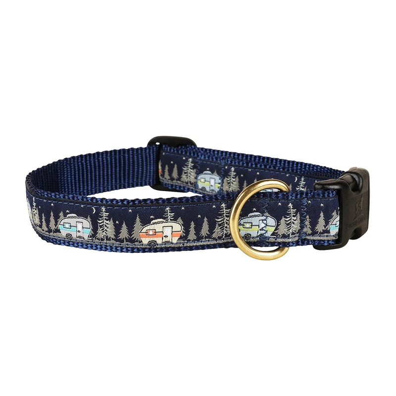 1 Ribbon Dog Collar  Vintage Campers Large
