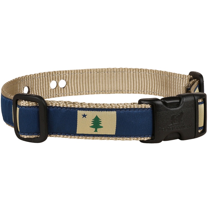 1 Underground Fence Dog Collar – 1820/1901 Maine Flag Large