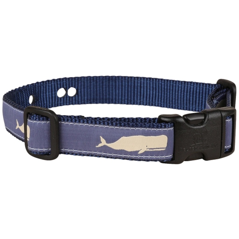 1 Underground Fence Dog Collar – Moby Whale, Blue Large