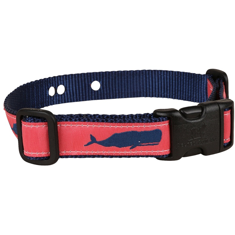 1 Underground Fence Dog Collar – Moby Whale, Pink Large