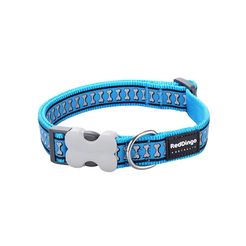 20mm Reflective Dog Collar – Medium Black