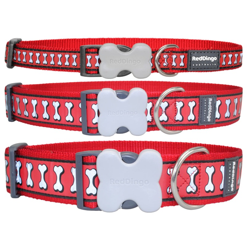 25mm Reflective Dog Collar x 16″-25″ Black