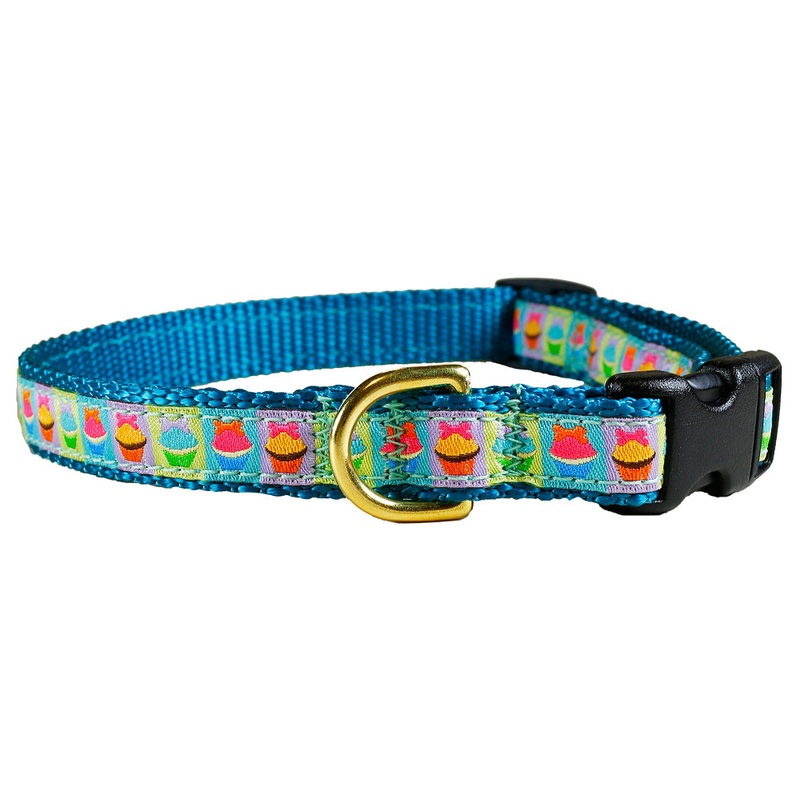 5/8 Ribbon Dog Collar  Cupcakes XX-Small
