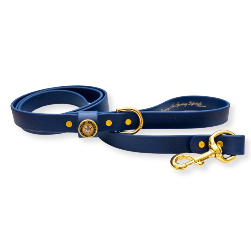 1″ x 5ft Mudproof Dog Leash – Navy Blue