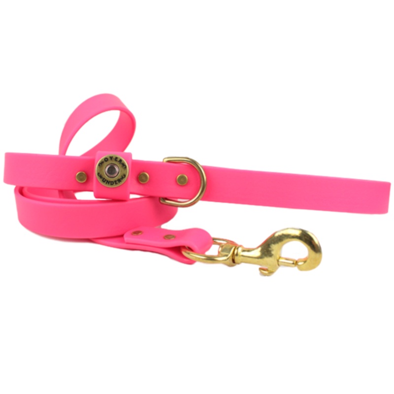 1″ x 5ft Mudproof Dog Leash – Pink