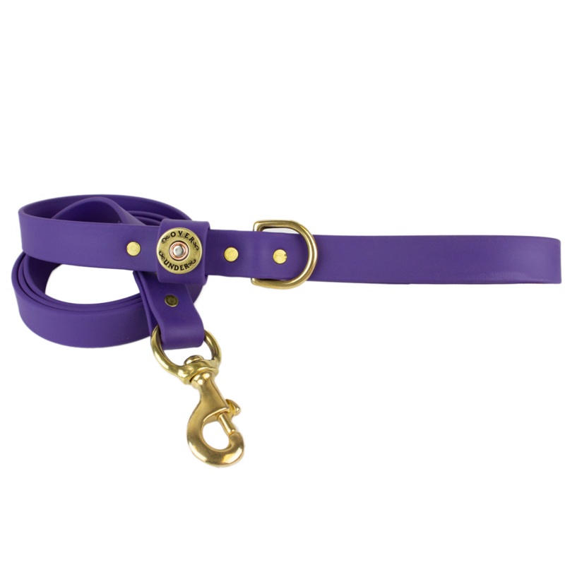 1″ x 5ft Mudproof Dog Leash – Purple