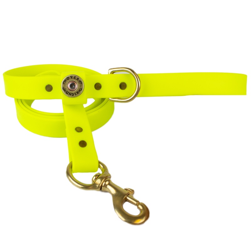 1″ x 5ft Mudproof Dog Leash – Yellow