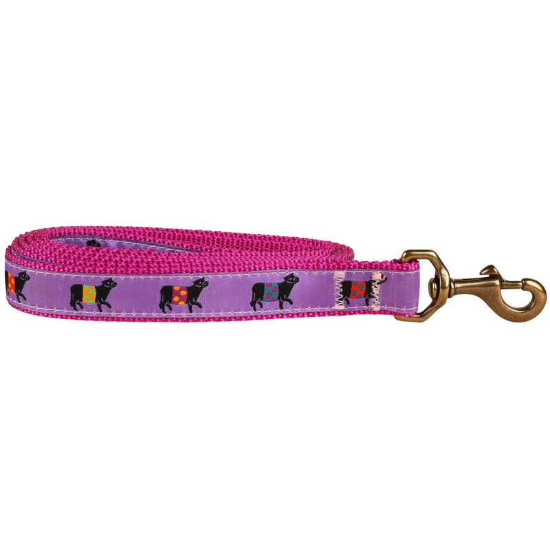 1 x 6ft Ribbon Dog Leash  Beltie, Purple