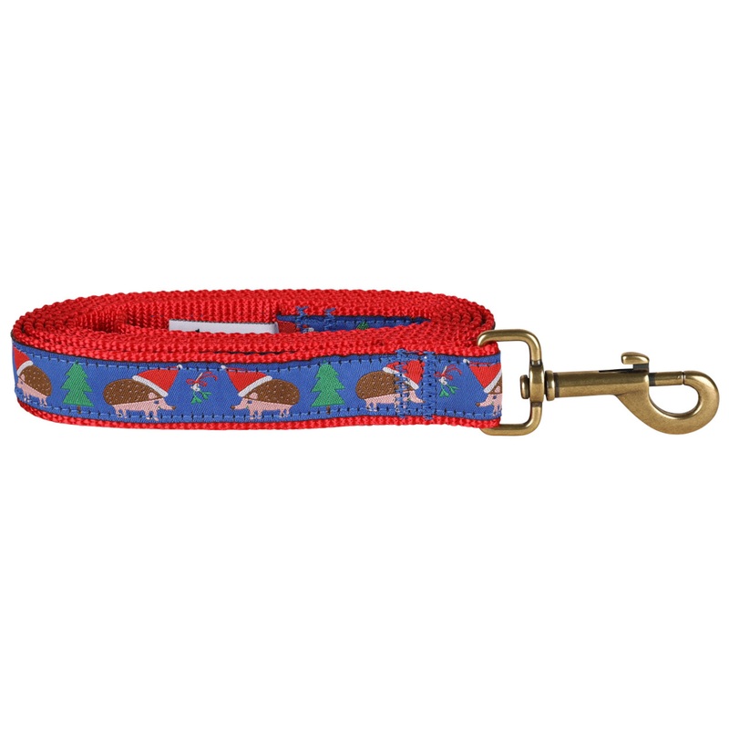 1 x 6ft Ribbon Dog Leash  Christmas Hedgehog