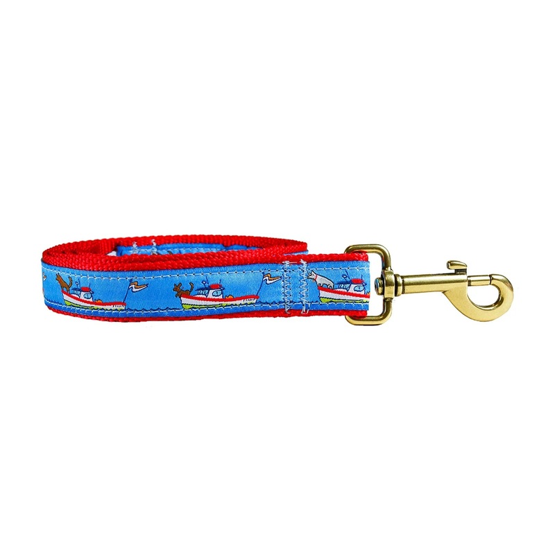 1 x 6ft Ribbon Dog Leash  Lobster Boats