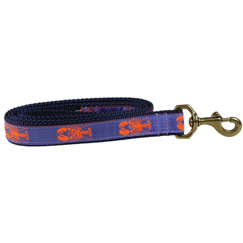 1 x 6ft Ribbon Dog Leash  Lobster, Periwinkle