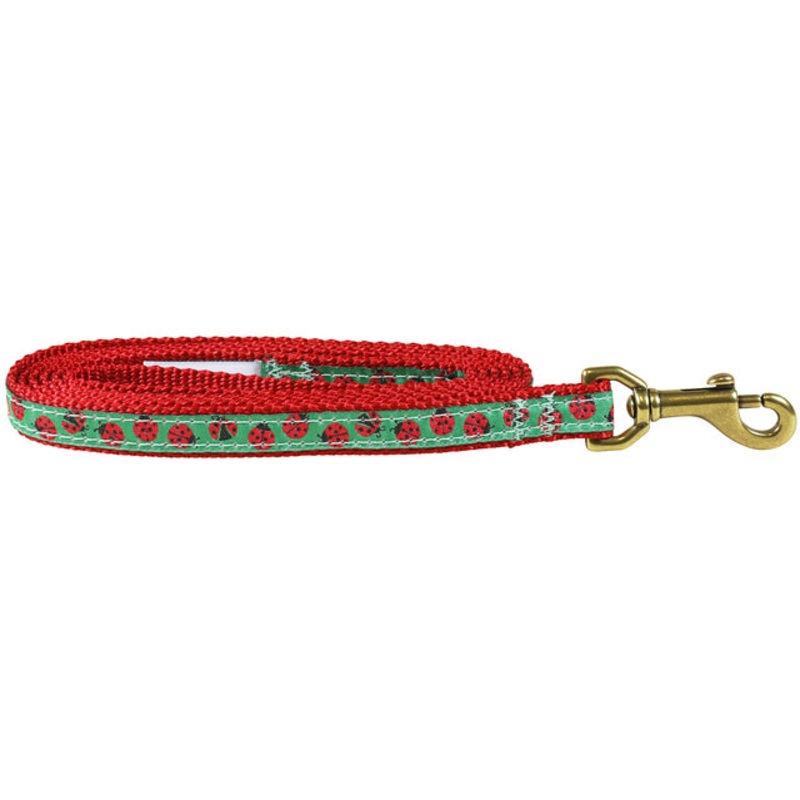 5/8 x 6ft Ribbon Dog Leash  Lady Bugs