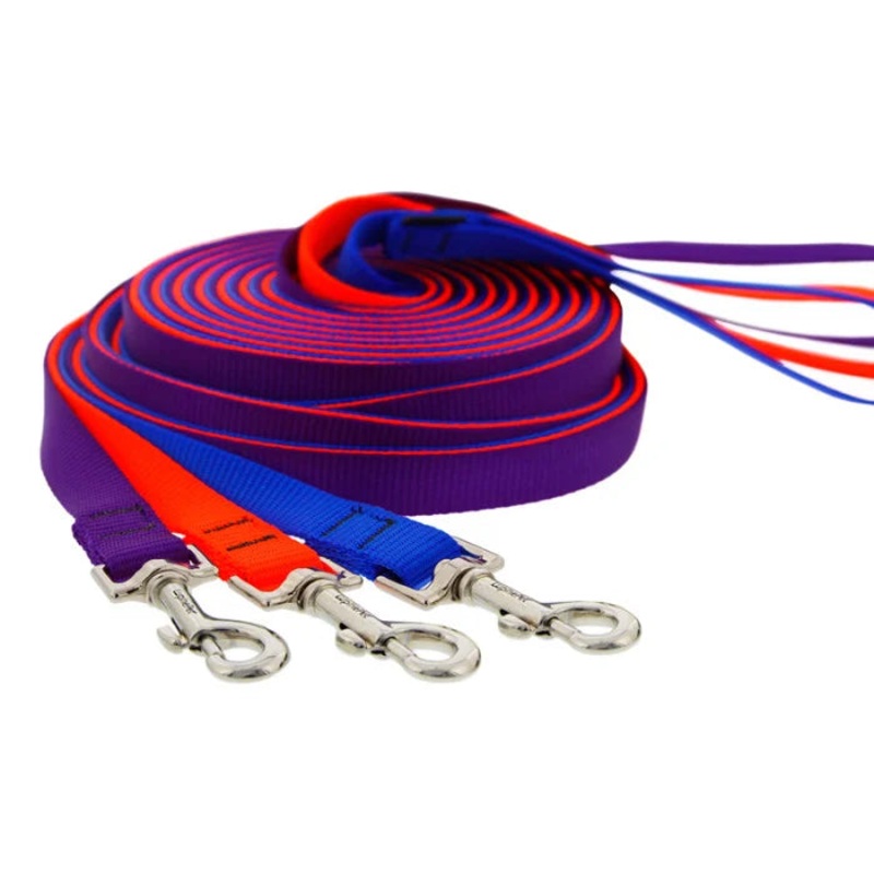 3/4 Dog Training Leash 15ft Red