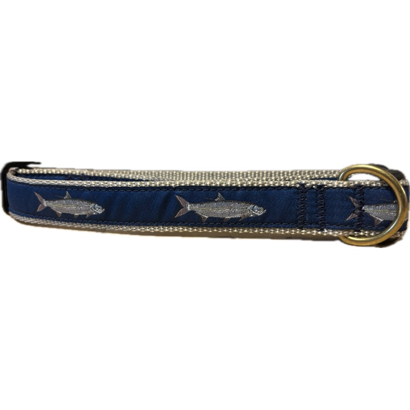 1 Ribbon Dog Collar – Tarpon – LG