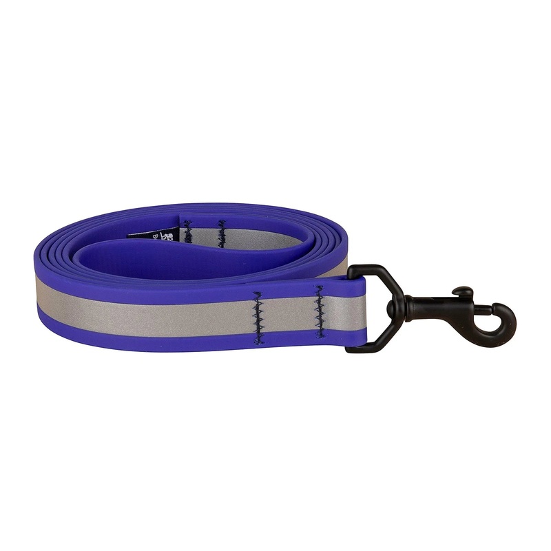 1″ x 6ft Reflective Biothane Mudproof Dog Leashes Blue