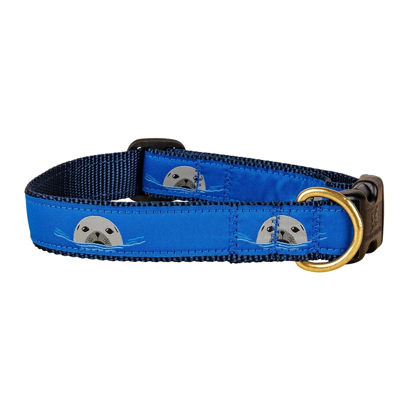 1 Ribbon Dog Collar –  Harbor Seal Small
