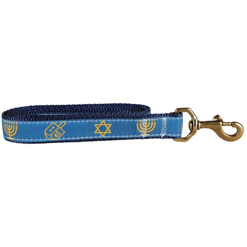 1 x 6ft Ribbon Dog Leash  Hanukkah
