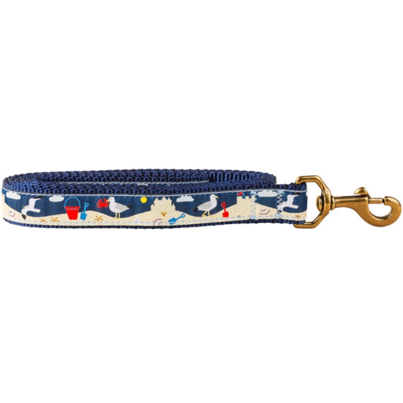 1 x 6ft Ribbon Dog Leash  Seagulls and Sand Castles