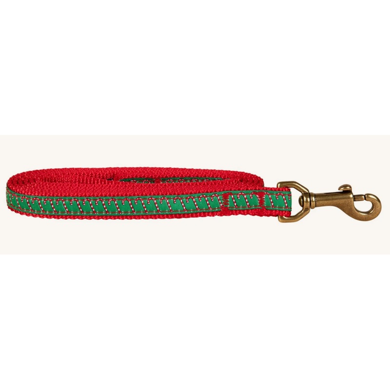 5/8 x 6ft Ribbon Dog Leash  Candy Canes