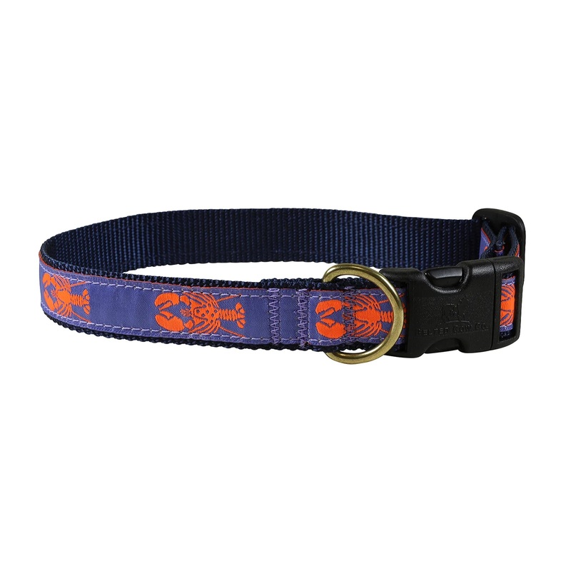 5/8 Ribbon Dog Collar  Lobster,  Periwinkle XX-Small
