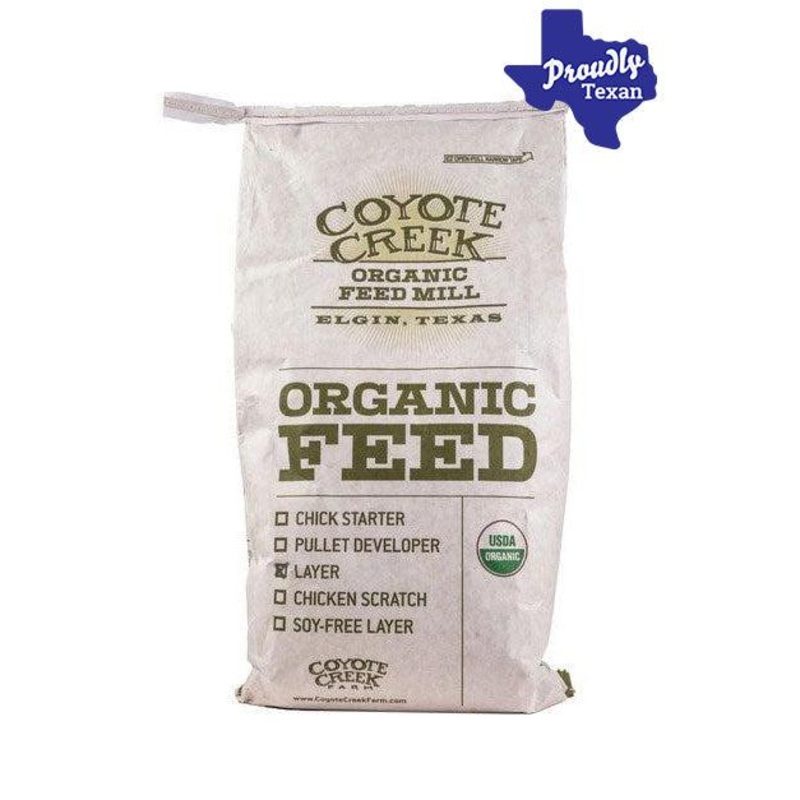 Coyote Creek Organic Layer Pellets Chicken Feed 50 lb