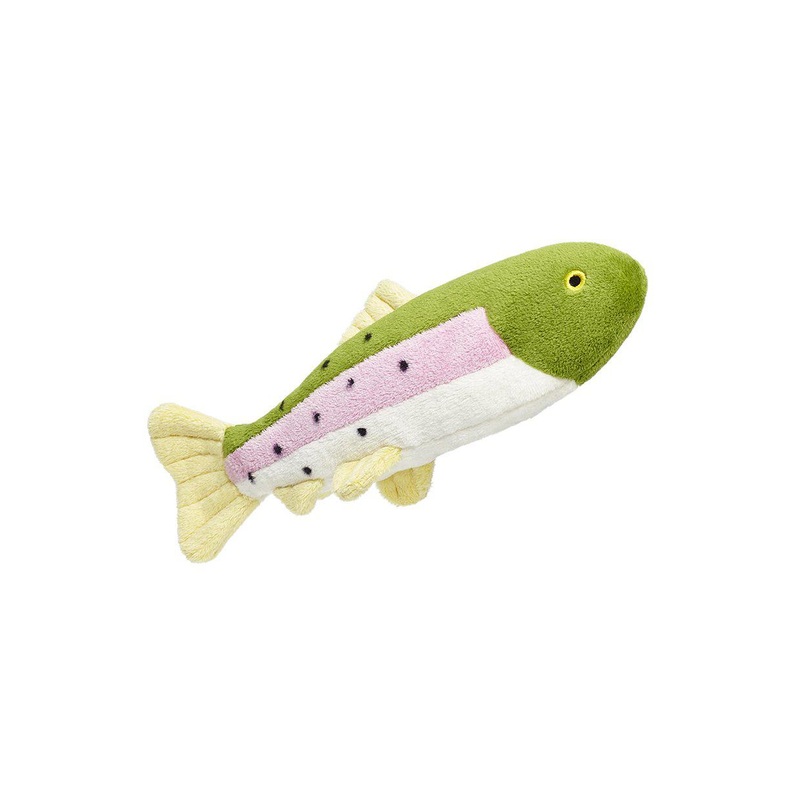 Fluff and Tuff Burt The Lake Trout Dog Toy Small 12 in