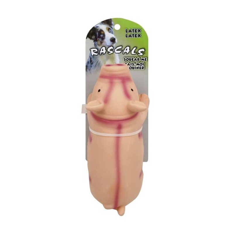 Rascal Latex Pink Pig Dog Toy Rubber