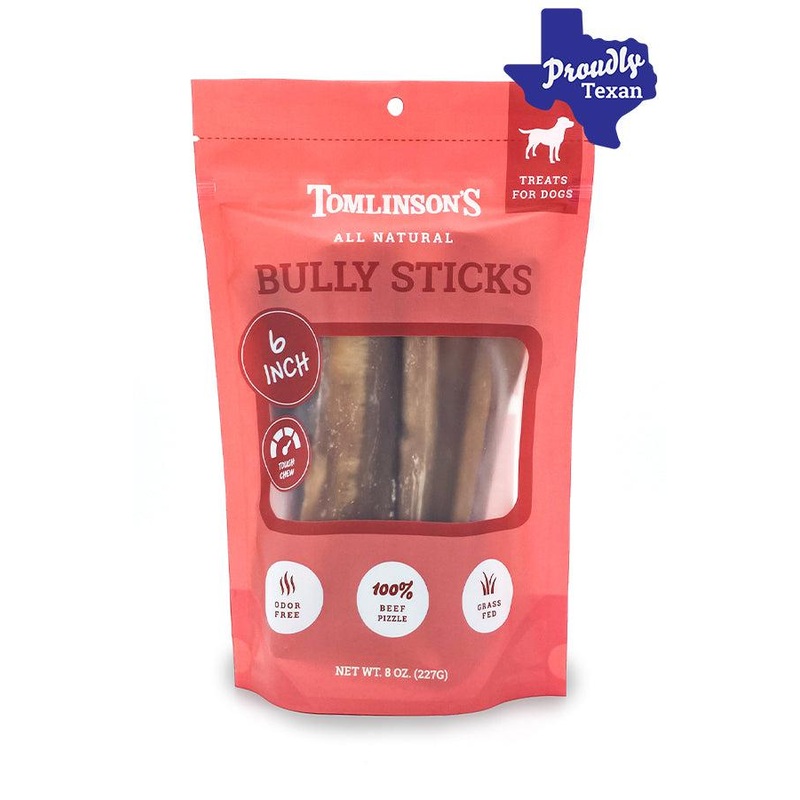 Tomlinson’s 6″ Bully Sticks Dog Treats 8 oz