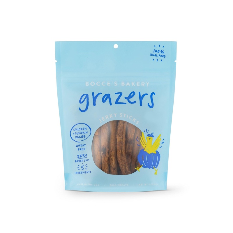 Bocce’s Grazers Chicken Jerky Dog Treats 4 oz