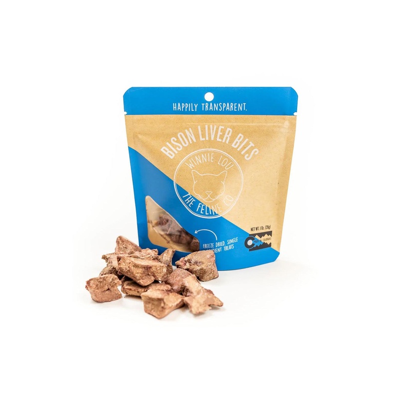 Winnie Lou Bison Liver Bits Freeze Dried Cat Treats 1 oz