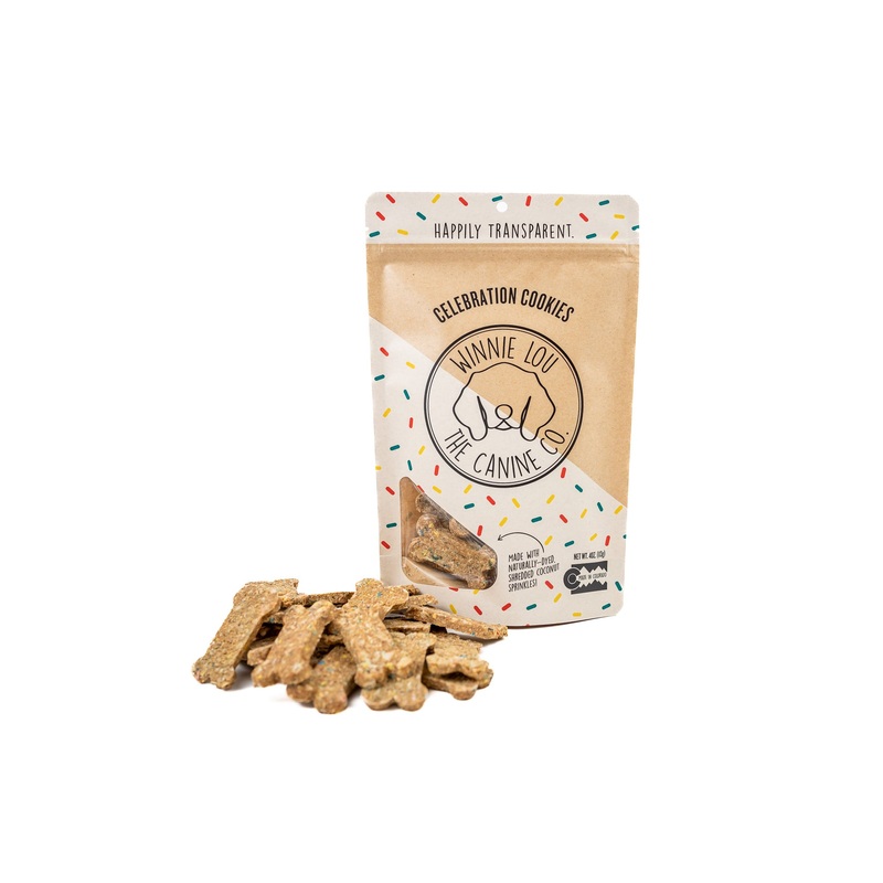 Winnie Lou Celebration Biscuits Dog Treats 4 oz