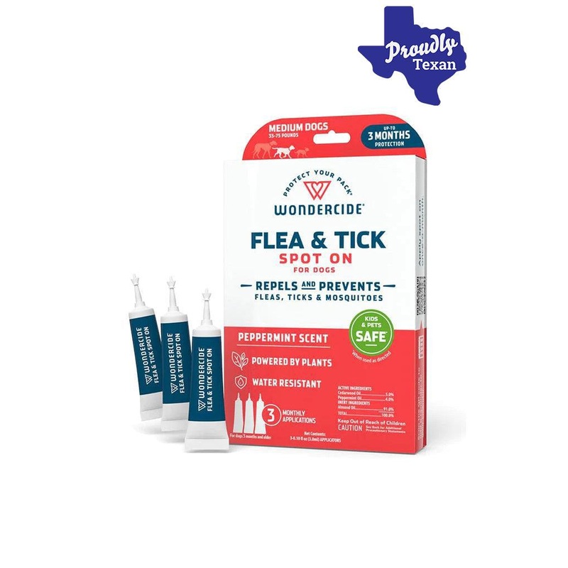 Wondercide Spot-On Peppermint + Essential Oils Flea and Tick Repellent for Dogs Large