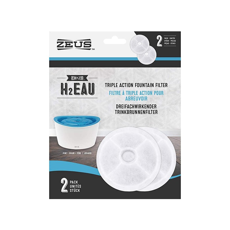 Zeus H2EAU Fountain Filter 2 Pack